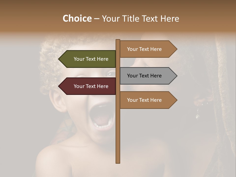 A Woman Kissing A Child With Her Mouth Open PowerPoint Template