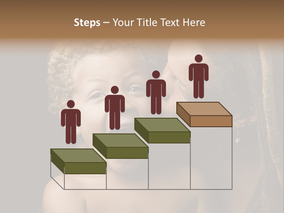 A Woman Kissing A Child With Her Mouth Open PowerPoint Template