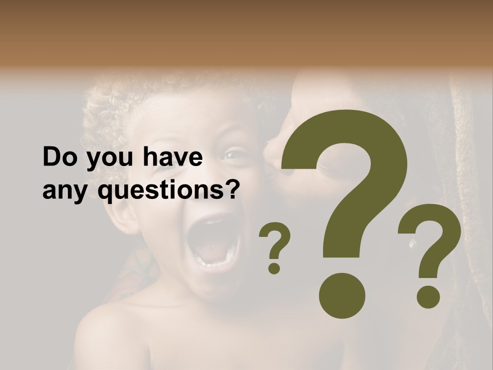 A Woman Kissing A Child With Her Mouth Open PowerPoint Template