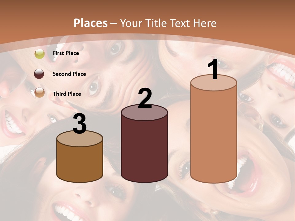 Happy Smiling Young People PowerPoint Template