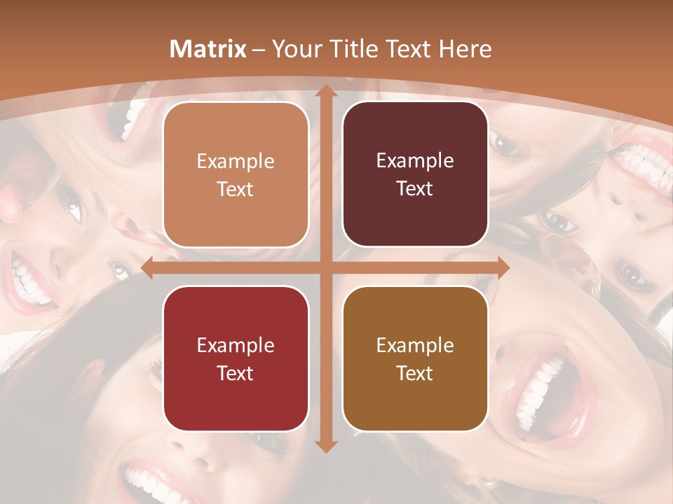 Happy Smiling Young People PowerPoint Template