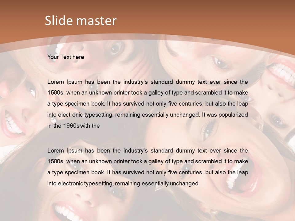 Happy Smiling Young People PowerPoint Template