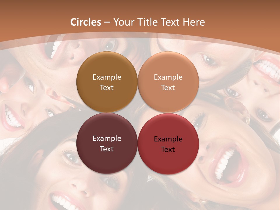 Happy Smiling Young People PowerPoint Template