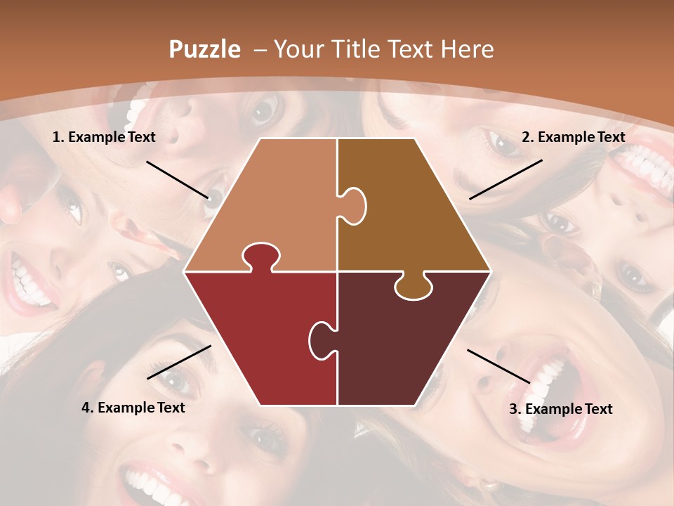 Happy Smiling Young People PowerPoint Template