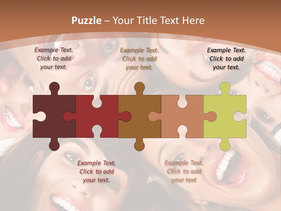 Happy Smiling Young People PowerPoint Template