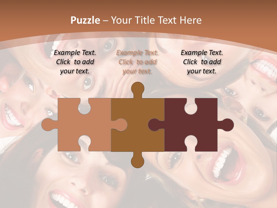 Happy Smiling Young People PowerPoint Template