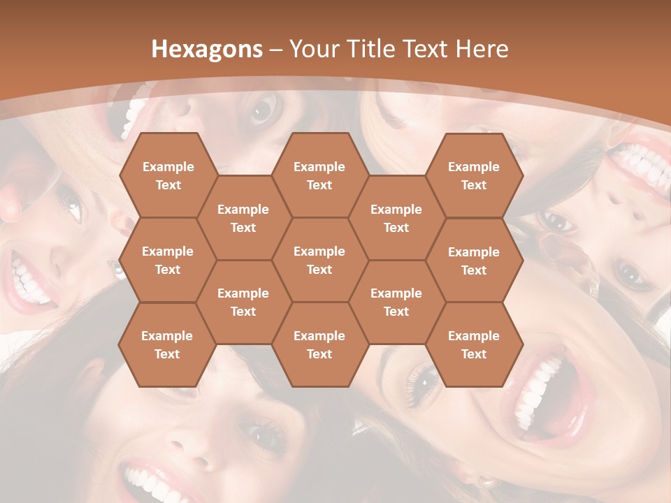 Happy Smiling Young People PowerPoint Template