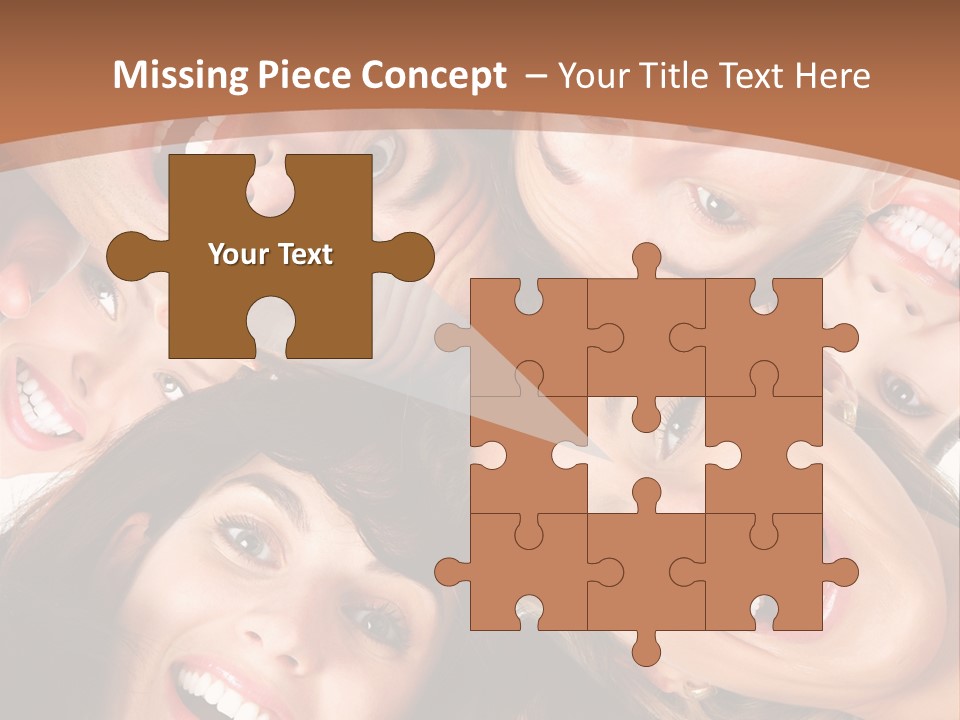 Happy Smiling Young People PowerPoint Template