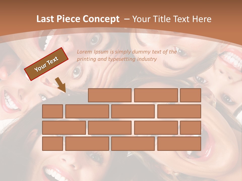 Happy Smiling Young People PowerPoint Template