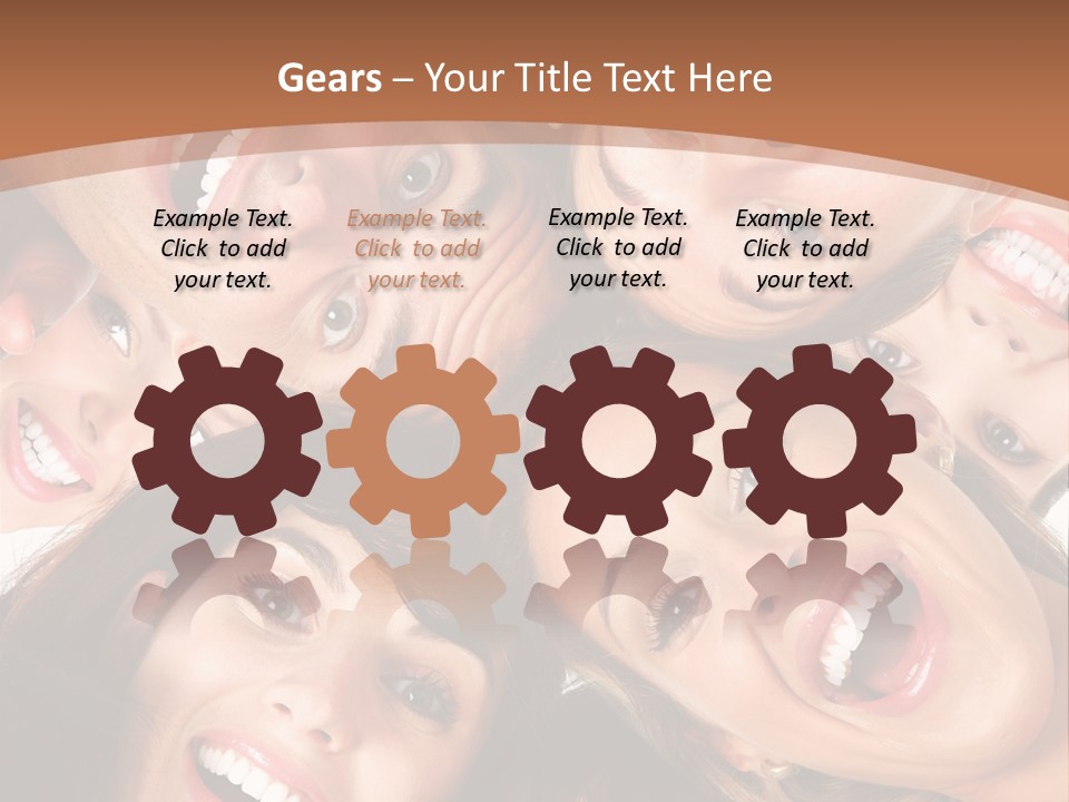 Happy Smiling Young People PowerPoint Template