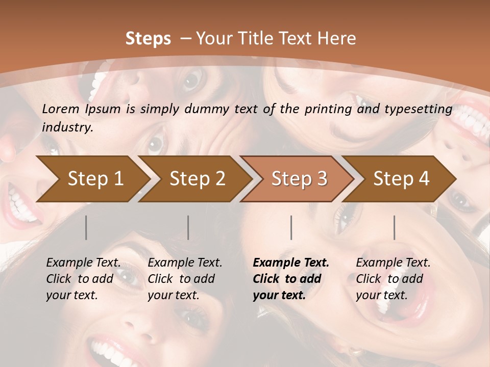 Happy Smiling Young People PowerPoint Template
