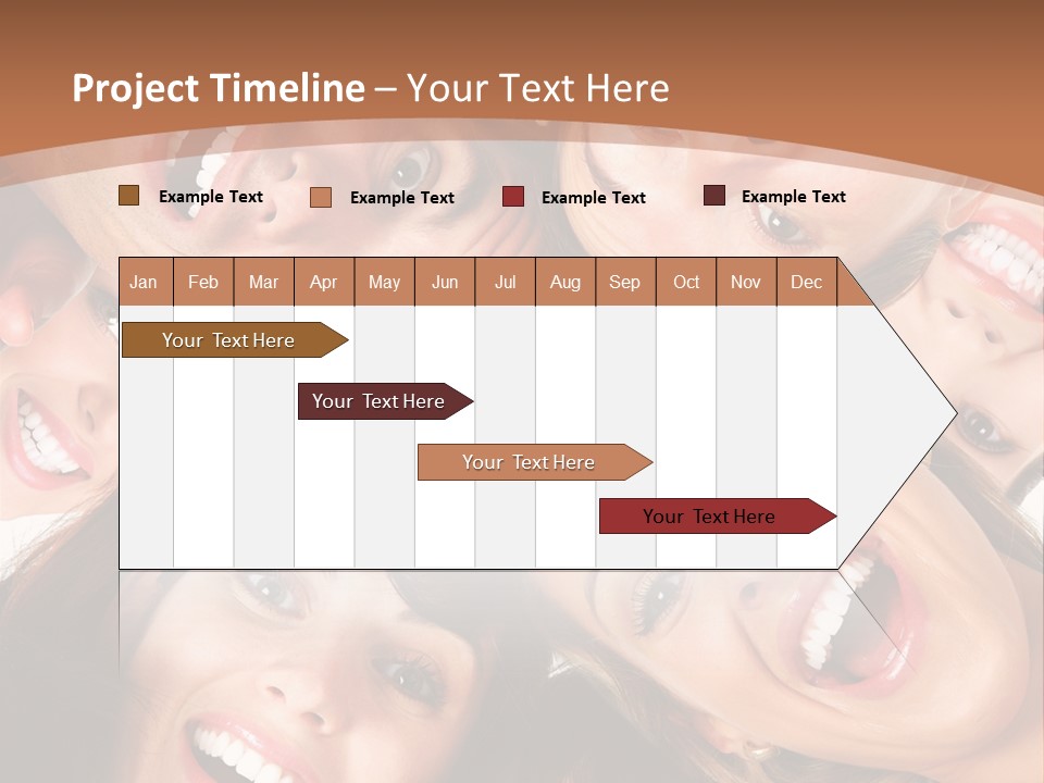 Happy Smiling Young People PowerPoint Template