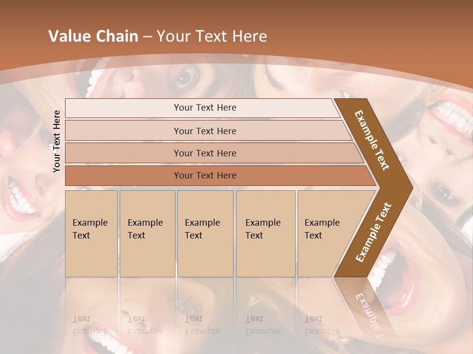 Happy Smiling Young People PowerPoint Template