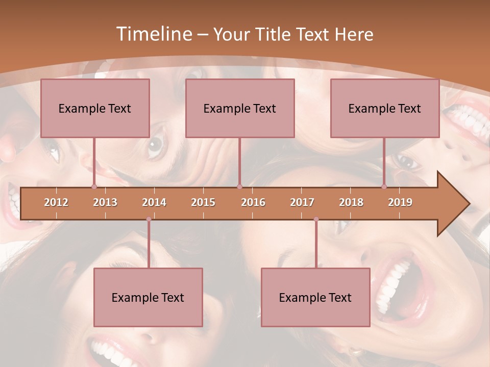 Happy Smiling Young People PowerPoint Template