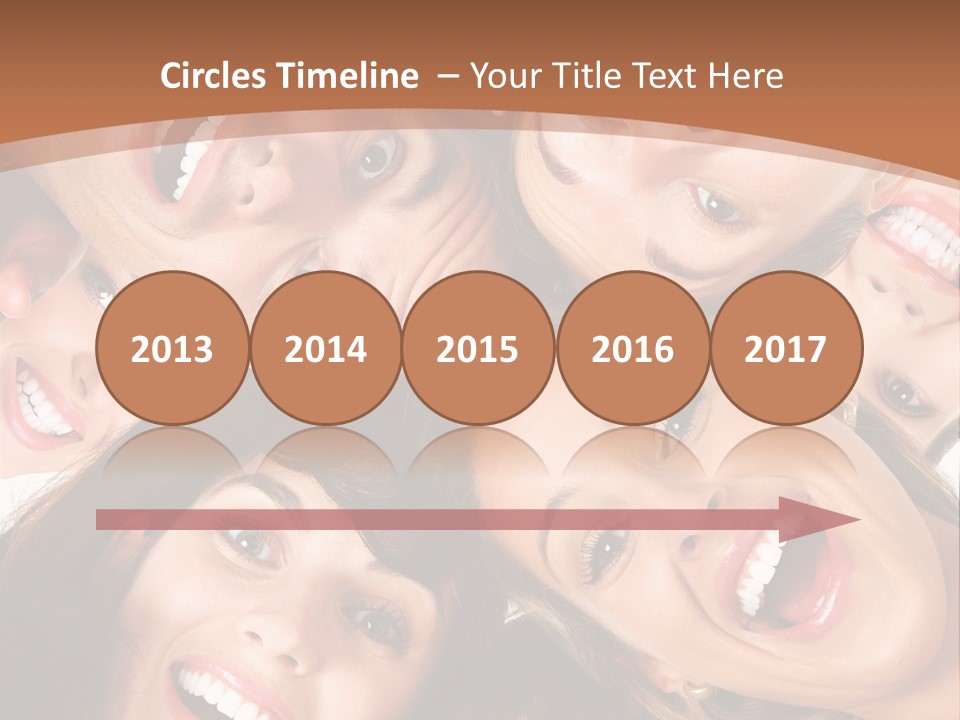 Happy Smiling Young People PowerPoint Template