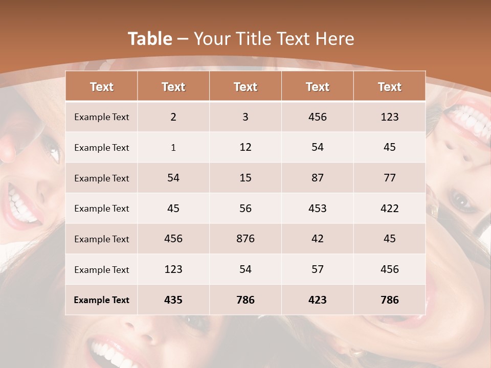 Happy Smiling Young People PowerPoint Template