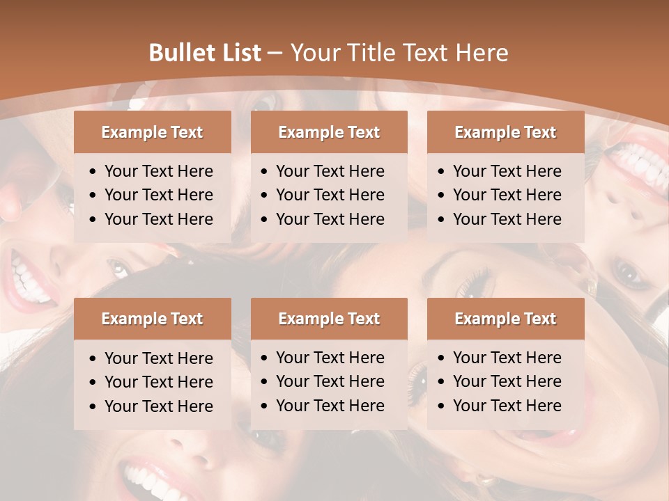 Happy Smiling Young People PowerPoint Template