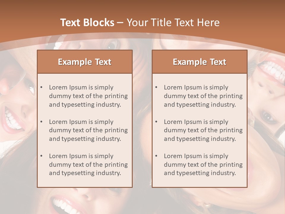 Happy Smiling Young People PowerPoint Template