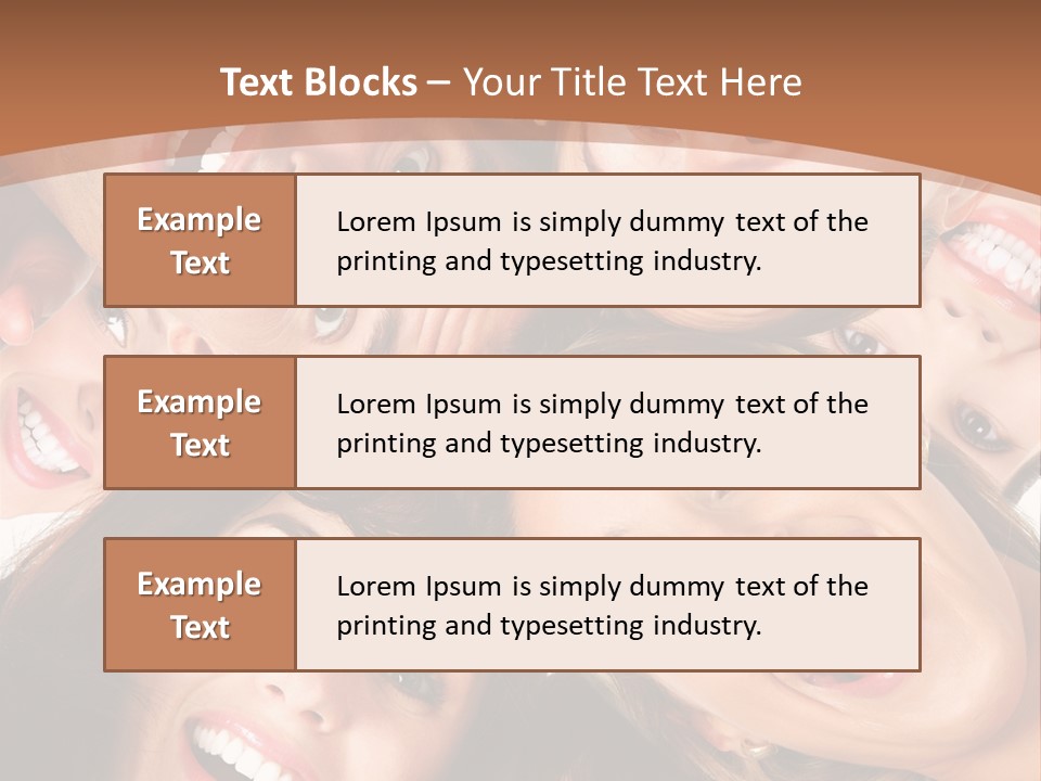 Happy Smiling Young People PowerPoint Template