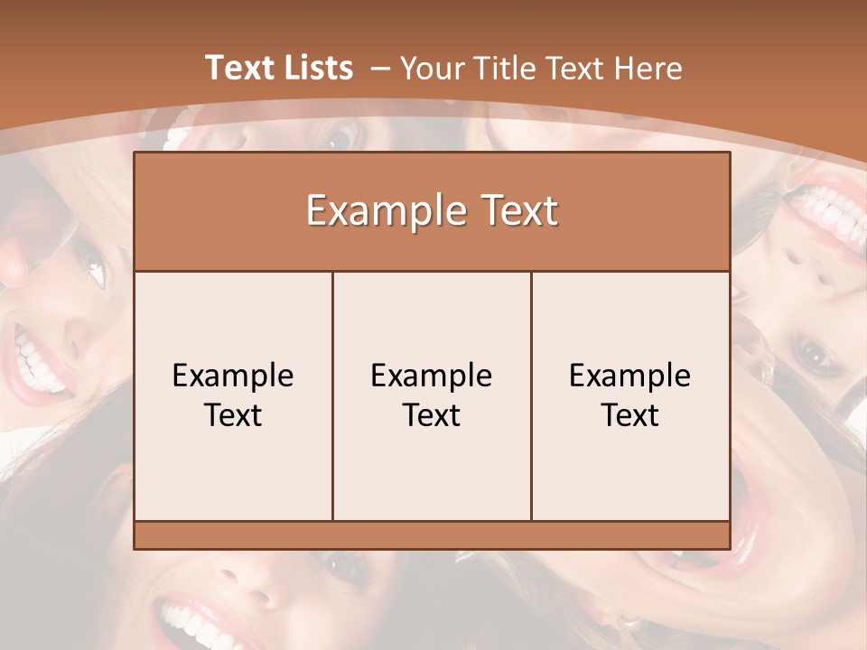 Happy Smiling Young People PowerPoint Template