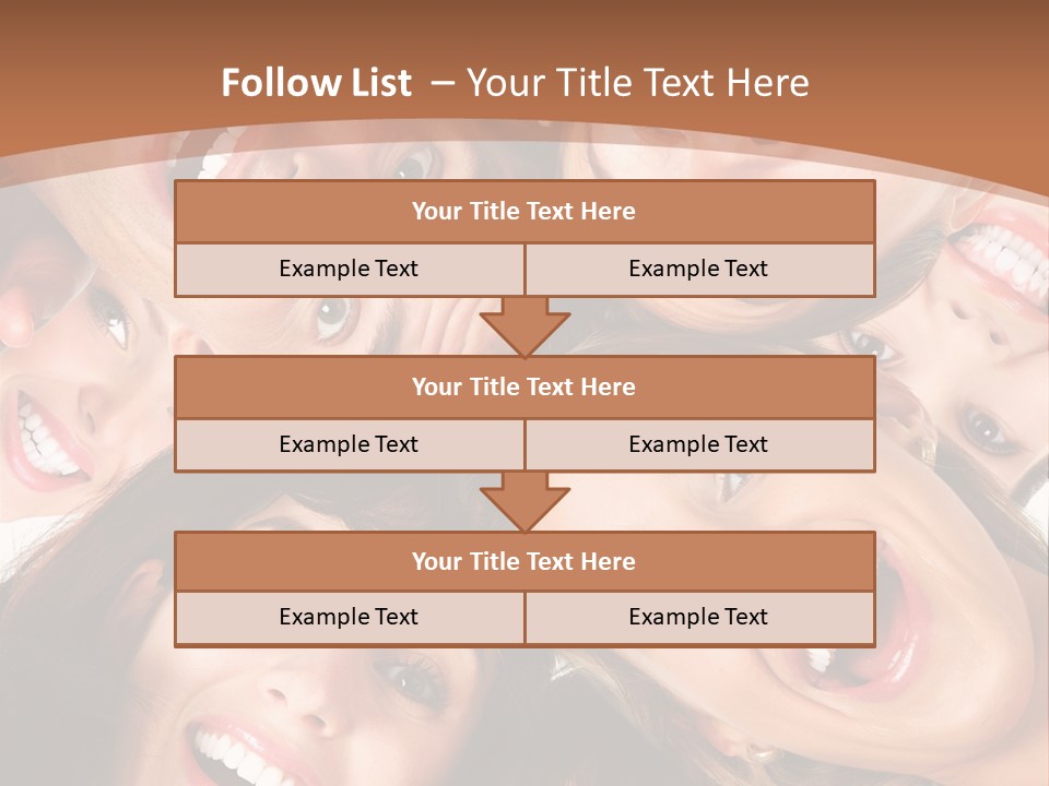 Happy Smiling Young People PowerPoint Template