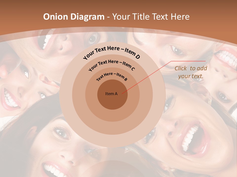 Happy Smiling Young People PowerPoint Template