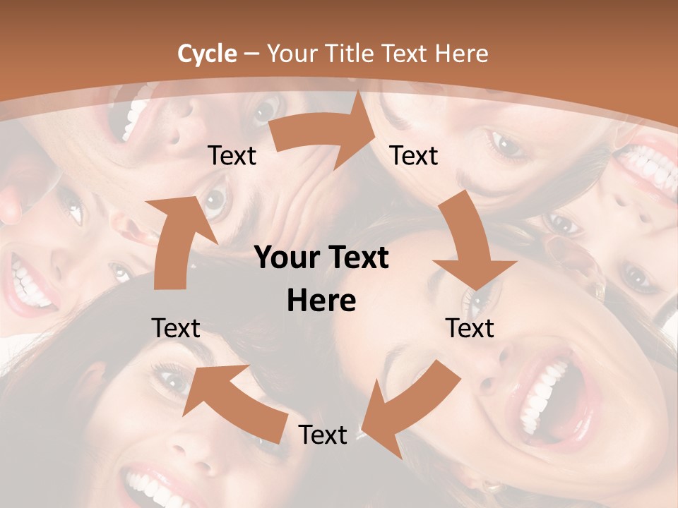 Happy Smiling Young People PowerPoint Template