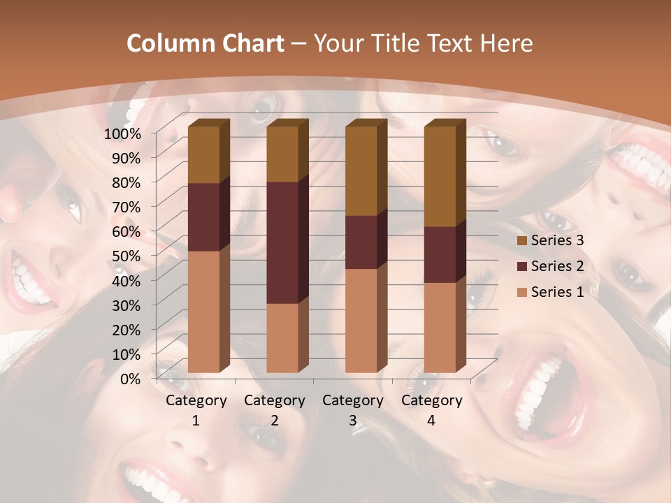 Happy Smiling Young People PowerPoint Template
