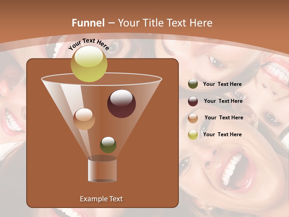 Happy Smiling Young People PowerPoint Template