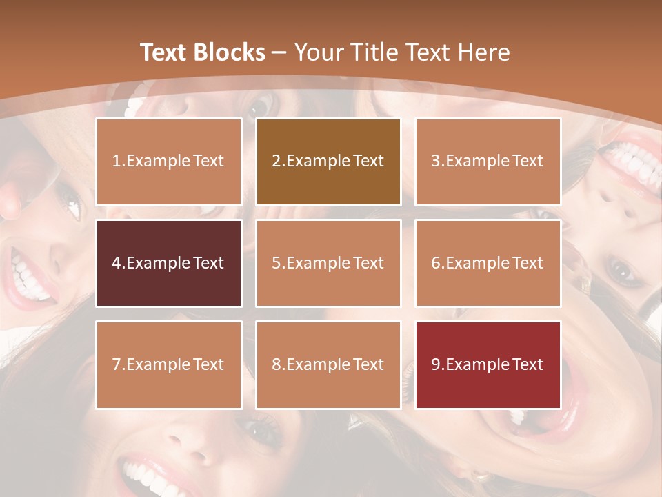 Happy Smiling Young People PowerPoint Template