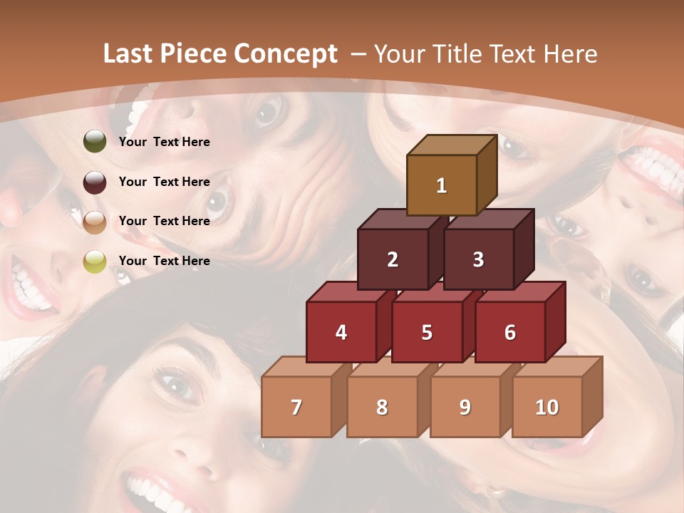 Happy Smiling Young People PowerPoint Template