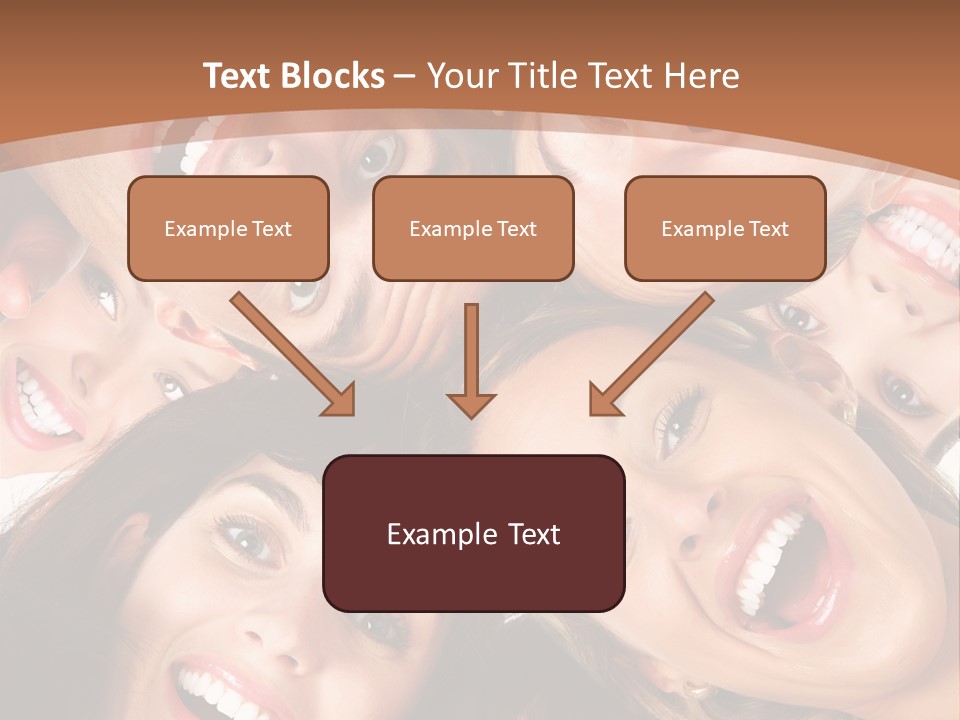 Happy Smiling Young People PowerPoint Template