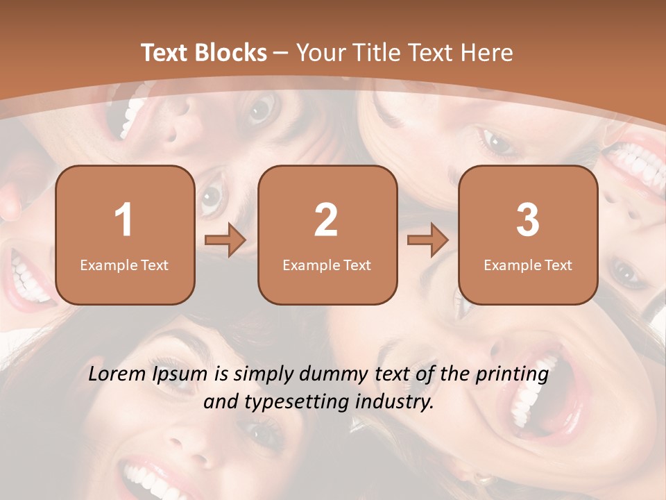 Happy Smiling Young People PowerPoint Template