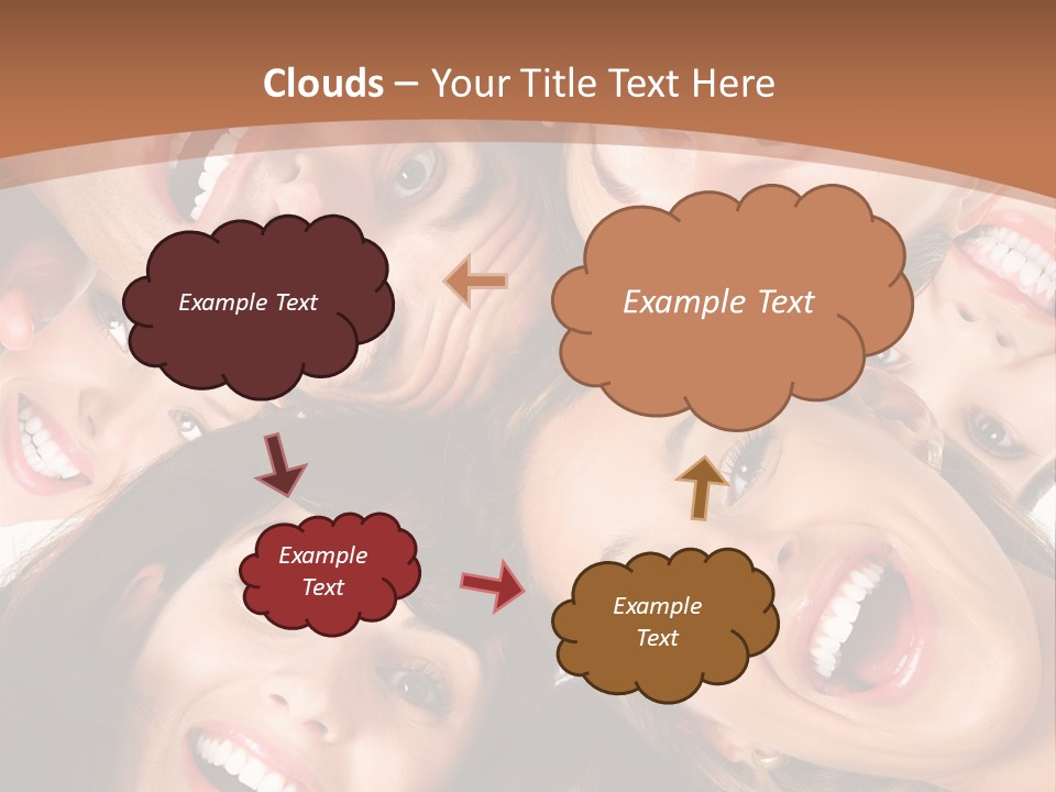 Happy Smiling Young People PowerPoint Template