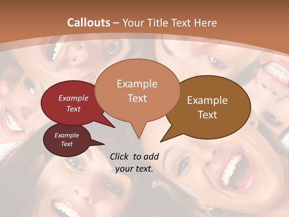 Happy Smiling Young People PowerPoint Template