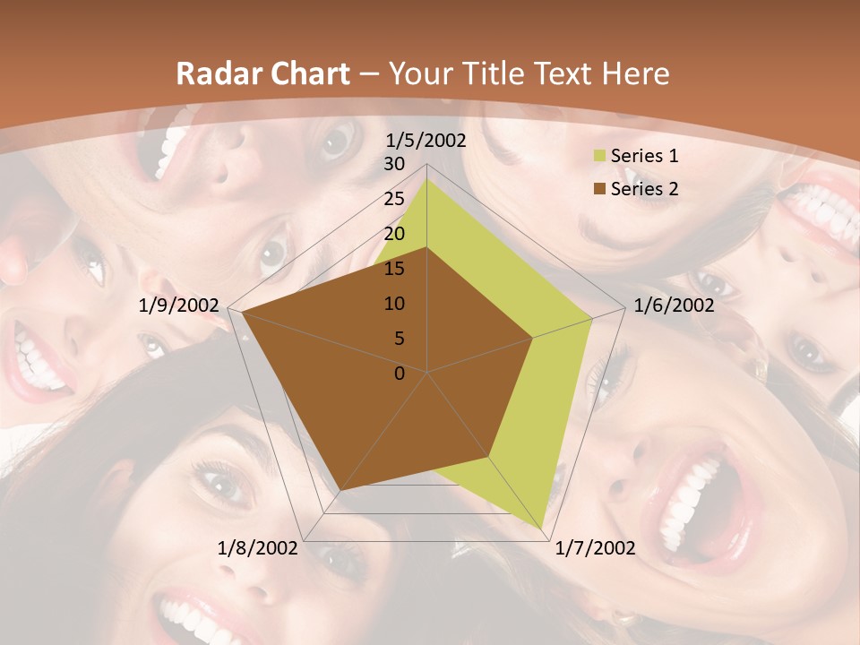 Happy Smiling Young People PowerPoint Template