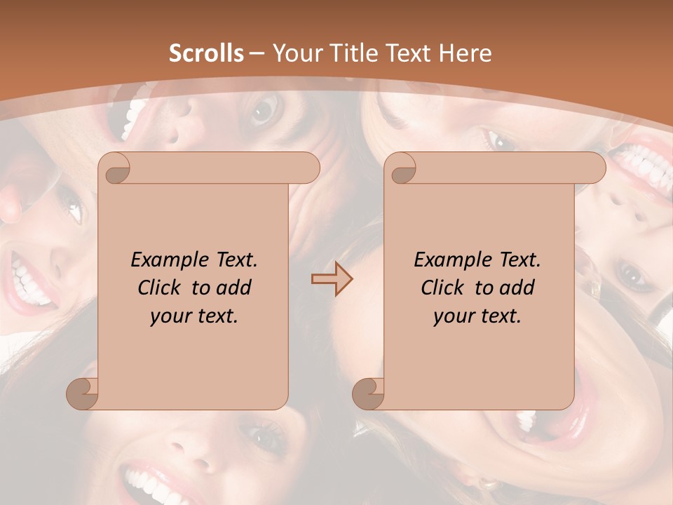 Happy Smiling Young People PowerPoint Template