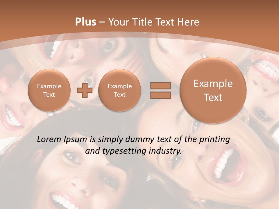 Happy Smiling Young People PowerPoint Template