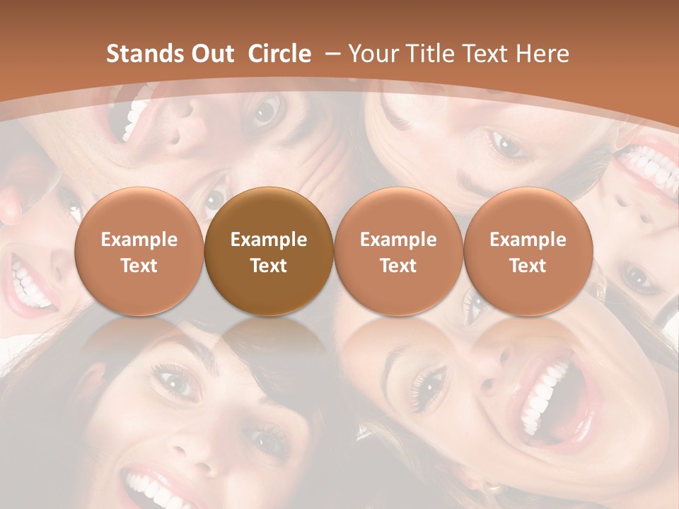 Happy Smiling Young People PowerPoint Template