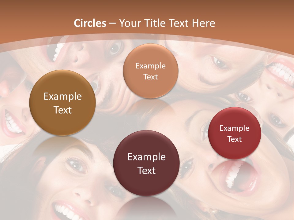 Happy Smiling Young People PowerPoint Template