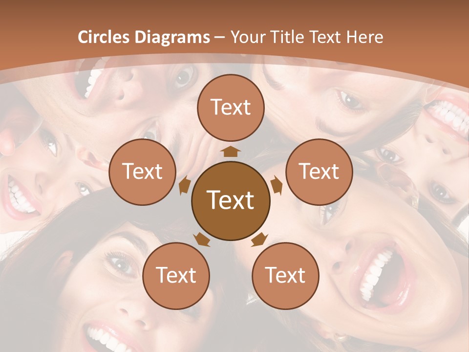 Happy Smiling Young People PowerPoint Template