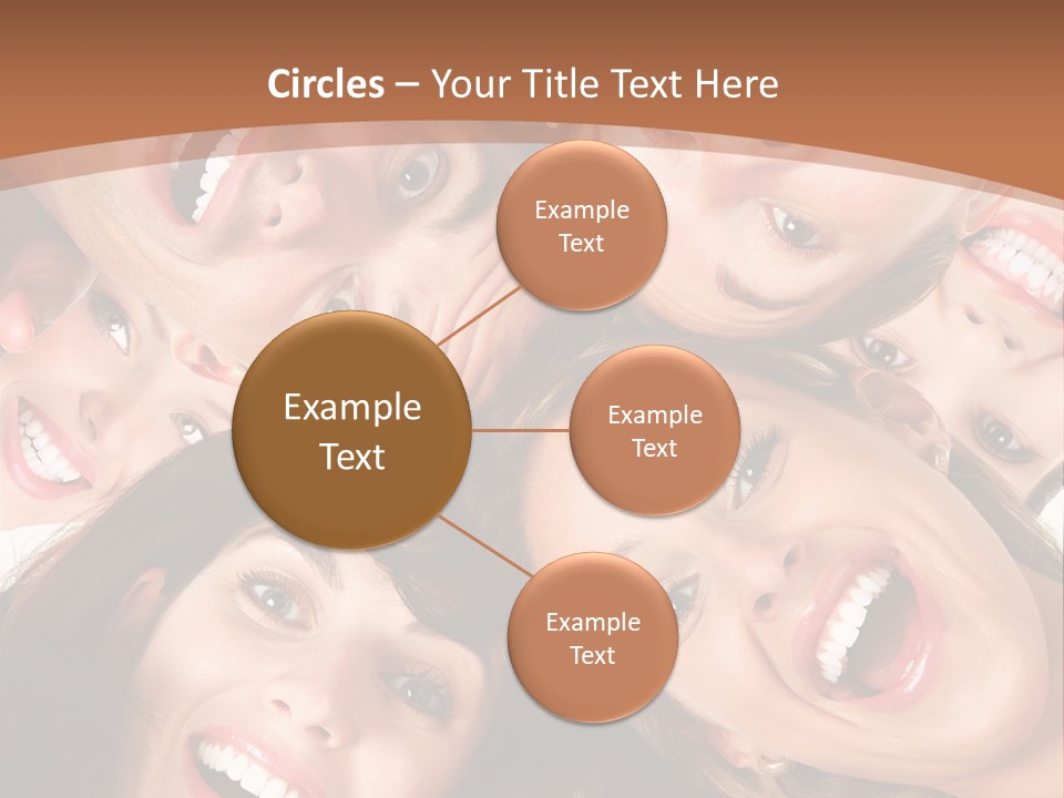 Happy Smiling Young People PowerPoint Template