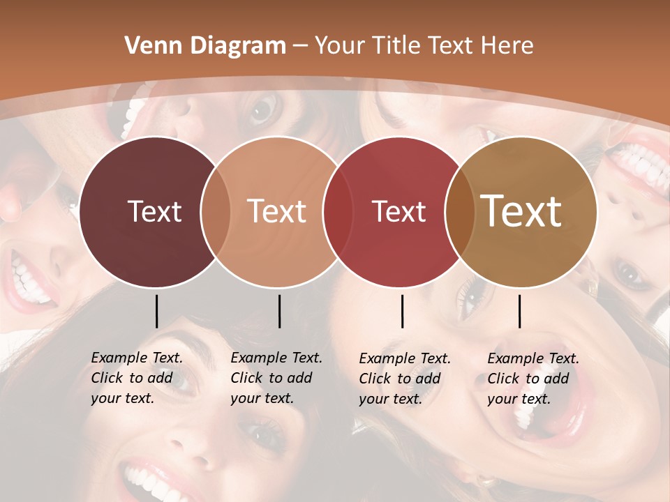 Happy Smiling Young People PowerPoint Template