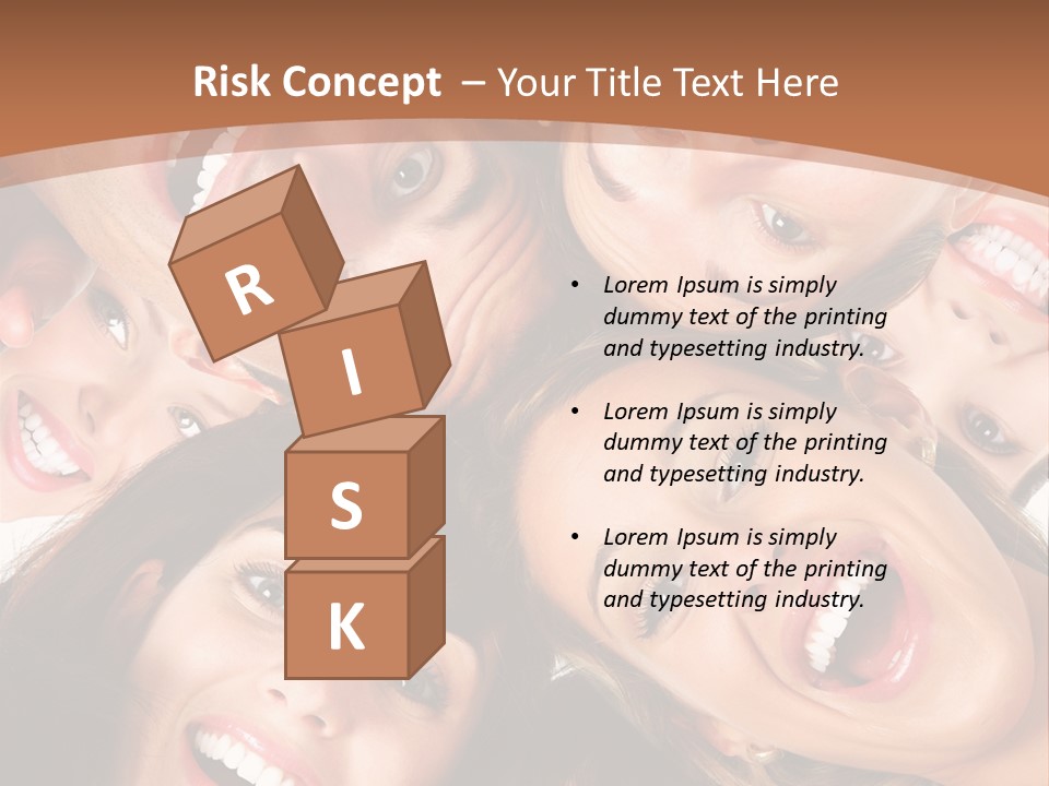 Happy Smiling Young People PowerPoint Template