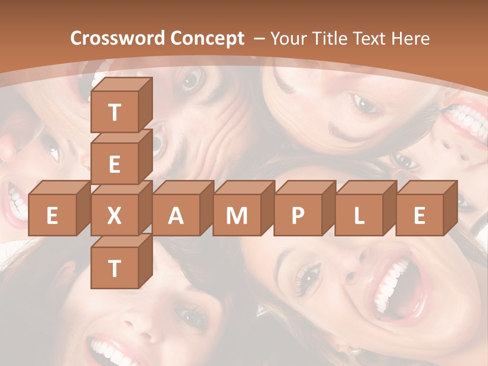 Happy Smiling Young People PowerPoint Template