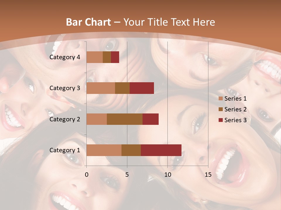 Happy Smiling Young People PowerPoint Template