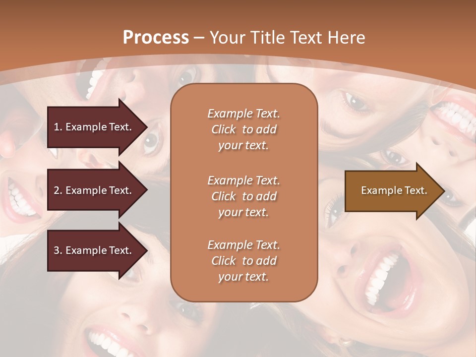 Happy Smiling Young People PowerPoint Template
