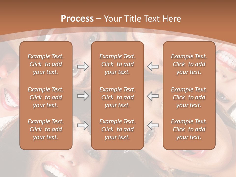 Happy Smiling Young People PowerPoint Template