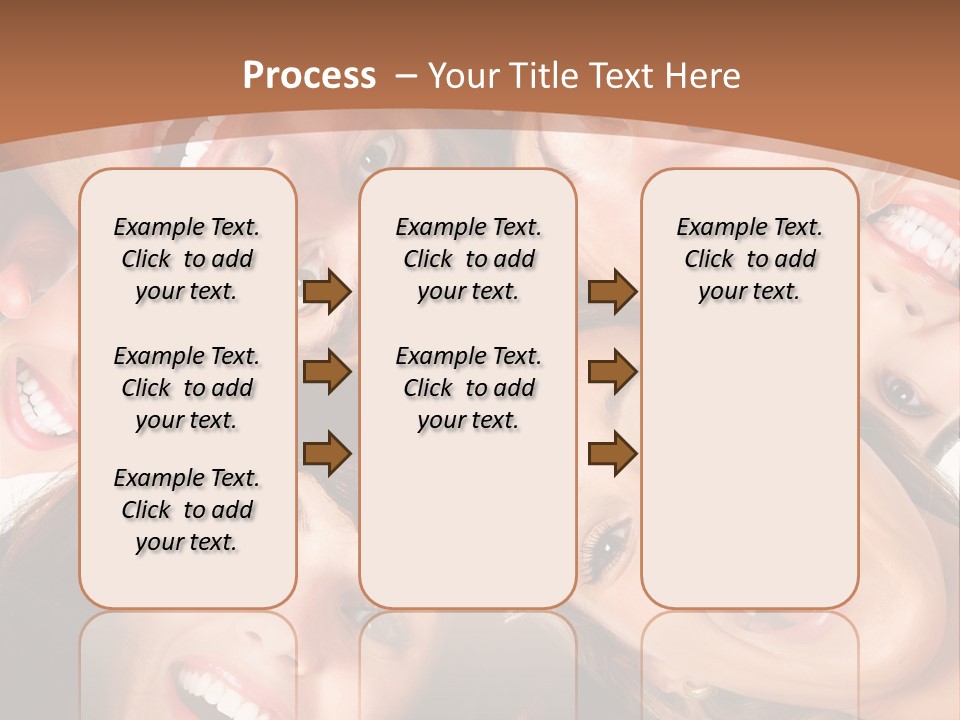Happy Smiling Young People PowerPoint Template
