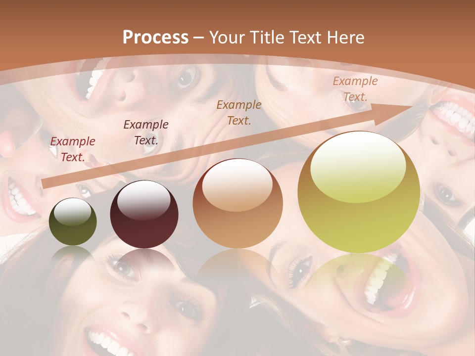 Happy Smiling Young People PowerPoint Template